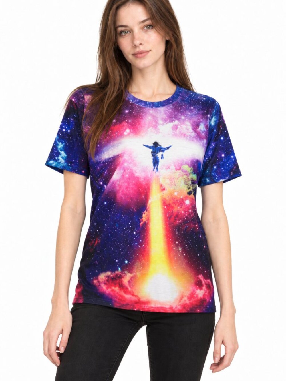 Women’s Galaxy Space Graphic T-Shirt — New Without Tags